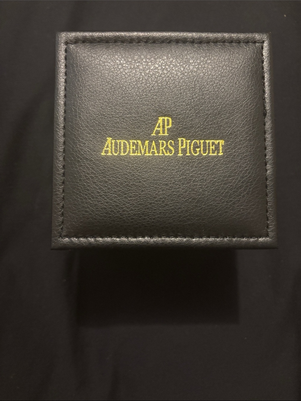 Audemars Piguet Black Leather Box with Gold Logo